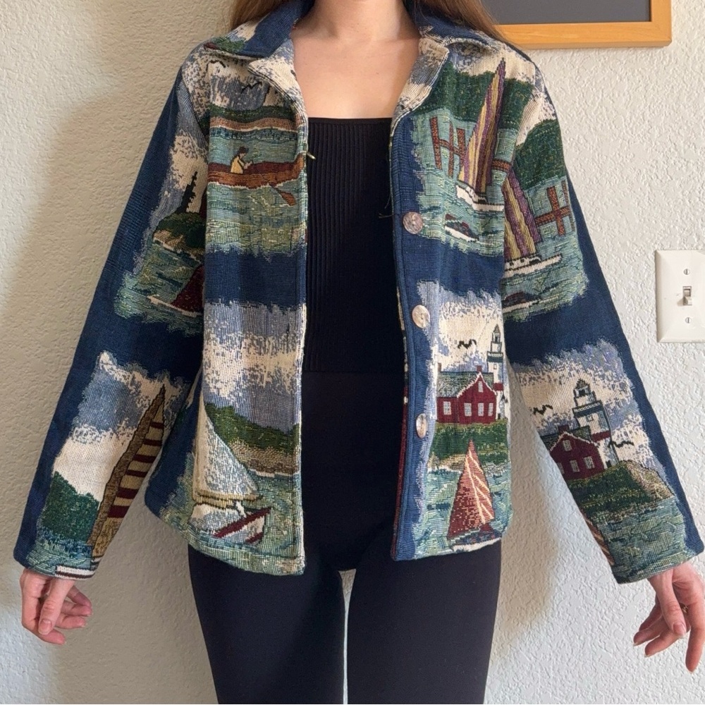Vintage Coastal Patchwork Jacket - image 2